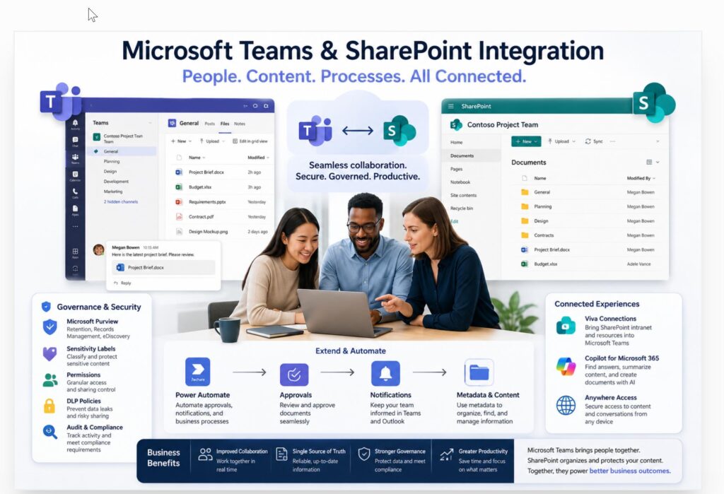 Microsoft Teams & SharePoint Integration Post Feature Image
